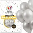 balony metalik srebrny partycollection 12 50 szt
