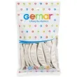 balony metallic bialy gemar 19 25 szt