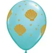 balony morska muszelka qualatex 11 6 szt