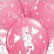 balony myszka minnie rozowy pastel qualatex 12 6 szt