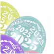balony nowy rok 2025 mix metaliczny partydeco 12 50 szt