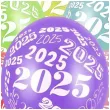 balony nowy rok 2025 mix metaliczny partydeco 12 6 szt