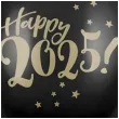 balony nowy rok happy 2025 czarny partydeco 12 50 szt