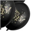balony nowy rok happy 2025 czarny partydeco 12 6 szt