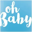 balony oh baby blekitny qualatex 36 2 szt