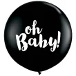 balony oh baby czarny qualatex 36 2 szt