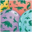 balony pastel dinozaury mix qualatex 11 25 szt