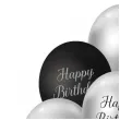 balony pastel metalik mix happy birthday srebrny czarny godan 12 7 szt