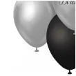 balony pastel metalik mix happy birthday srebrny czarny godan 12 7 szt