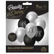 balony pastel metalik mix liczba 18 srebrny czarny godan 12 7 szt