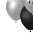 balony pastel metalik mix liczba 18 srebrny czarny godan 12 7 szt