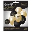 balony pastel metalik mix liczba 18 zloty czarny godan 12 7 szt