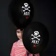 balony piraci pastel czarne strong 12 6 szt