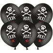 balony piraci pastel czarne strong 12 6 szt
