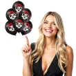 balony piracka czaszka czarne belbal 12 6 szt