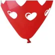 balony premium serduszka mix czerwony gemar 12 cali 5 szt