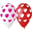 balony premium serduszka mix czerwony gemar 12 cali 5 szt