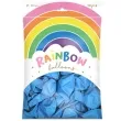 balony rainbow metalizowane blekitne partydeco 12 100 szt