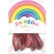 balony rainbow metalizowane czerwone partydeco 9 10 szt