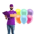 balony rainbow metalizowane mix partydeco 11 10 szt