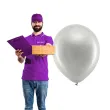 balony rainbow metalizowane srebrne partydeco 11 100 szt