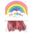 balony rainbow pastelowe czerwone partydeco 11 10 szt