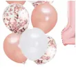 balony roczek 1 urodziny rose gold partypal zestaw