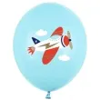 balony samolot niebieski partydeco 12 50 szt