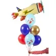 balony samoloty mix partydeco 12 6 szt