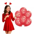 balony serce i love you czerwony pastel qualatex 11 6 szt