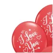 balony serce i love you czerwony pastel qualatex 11 6 szt