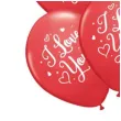 balony serce i love you czerwony pastel qualatex 11 6 szt