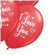balony serce i love you czerwony pastel qualatex 11 6 szt