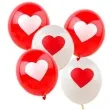 balony serce mix czerwony i bialy belbal 11 5 szt