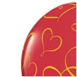 balony serduszka czerwone crystal qualatex 11 25 szt