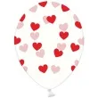 balony serduszka strong transparent czerwone 14 50 szt