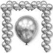 balony shiny luster silver srebrny lustrzany decomex 11 100 szt
