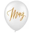 balony slubne maz biale partypal 12 6 szt
