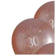 balony sparkling liczba 30 rozowe zloto santex 12 6 szt
