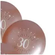 balony sparkling liczba 30 rozowe zloto santex 12 6 szt