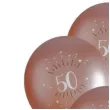 balony sparkling liczba 50 rozowe zloto santex 12 6 szt