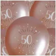 balony sparkling liczba 50 rozowe zloto santex 12 6 szt