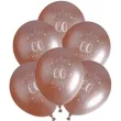 balony sparkling liczba 60 rozowe zloto santex 12 6 szt