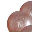 balony sparkling liczba 70 rozowe zloto santex 12 6 szt