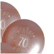balony sparkling liczba 70 rozowe zloto santex 12 6 szt