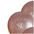 balony sparkling liczba 80 rozowe zloto santex 12 6 szt