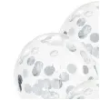 balony srebrne konfetti transparentne partydeco 12 6 szt
