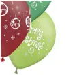 balony swiateczne merry christmas 12 partypal 6 szt