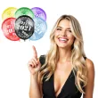 balony sylwester 2021 mix metalik strong 12 6szt