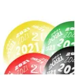 balony sylwester 2021 mix metalik strong 12 6szt